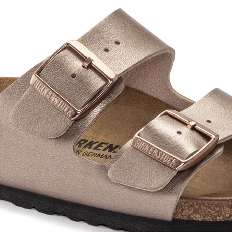 Birkenstock Arizona Narrow Slide Sandal (Women) - Copper Birko-Flor Sandal - Slide - The Heel Shoe Fitters