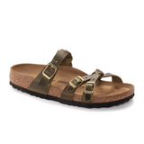 Birkenstock Franca Braid Slide Sandal (Women) - Green Olive Oiled Leather Sandals - Slide - The Heel Shoe Fitters