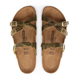 Birkenstock Franca Braid Slide Sandal (Women) - Green Olive Oiled Leather Sandals - Slide - The Heel Shoe Fitters