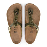 Birkenstock Gizeh Braided Thong Sandal (Women) - Olive Green Oiled Leather Sandals - Thong - The Heel Shoe Fitters