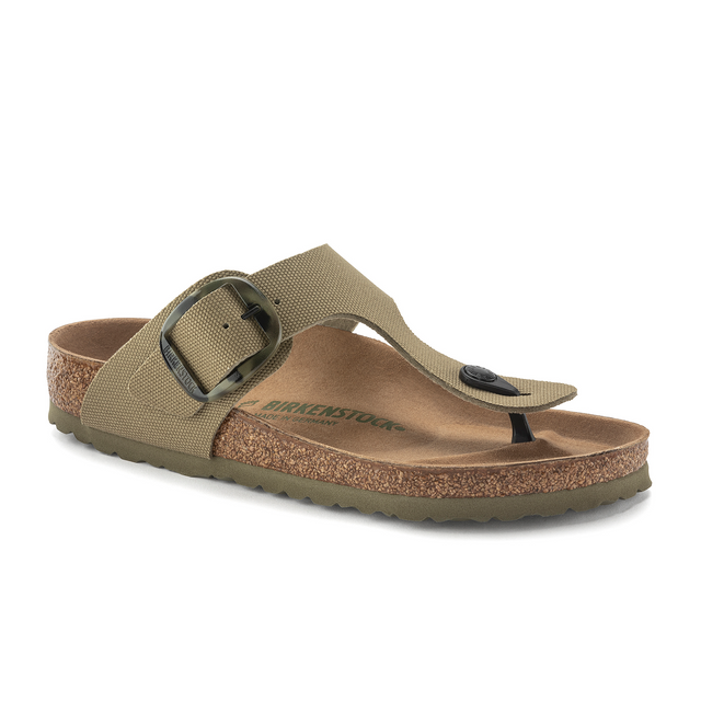 Birkenstock Gizeh Big Buckle Vegan Sandal (Women) - Faded Khaki Canvas Sandals - Thong - The Heel Shoe Fitters