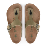 Birkenstock Gizeh Big Buckle Vegan Sandal (Women) - Faded Khaki Canvas Sandals - Thong - The Heel Shoe Fitters