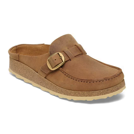 Birkenstock Buckley Clog (Women) - Cognac Oiled Leather Dress-Casual - Clogs & Mules - The Heel Shoe Fitters