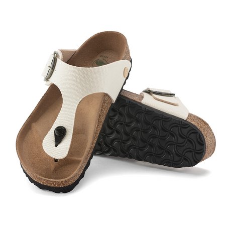 Birkenstock Gizeh Big Buckle Vegan Sandal (Women) - Eggshell Canvas Sandals - Thong - The Heel Shoe Fitters