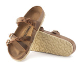 Birkenstock Franca Braid Slide Sandal (Women) - Cognac Oiled Leather Sandals - Slide - The Heel Shoe Fitters