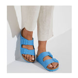 Birkenstock Arizona Vegan Slide Sandal (Women) - Sky Blue Microfiber Sandals - Slide - The Heel Shoe Fitters