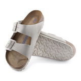 Birkenstock Arizona Soft Footbed Narrow Slide Sandal (Women) - Antique White Suede Sandal - Slide - The Heel Shoe Fitters