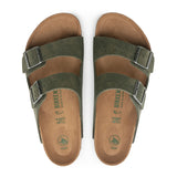 Birkenstock Arizona Vegan Slide Sandal (Men) - Desert Dust Thyme Birkibuc Sandals - Slide - The Heel Shoe Fitters