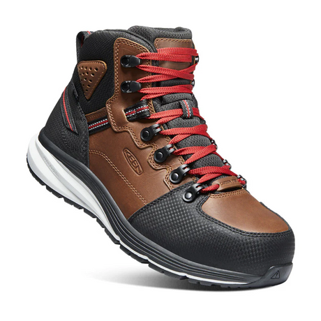 Keen Utility Red Hook Carbon Fiber Toe Mid Work Boot (Men) - Tobacco/Black Boots - Work - 6 Inch - The Heel Shoe Fitters