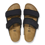 Birkenstock Uji Slide Sandal (Men) - Black Suede/Black Nubuck Sandal - Slide - The Heel Shoe Fitters