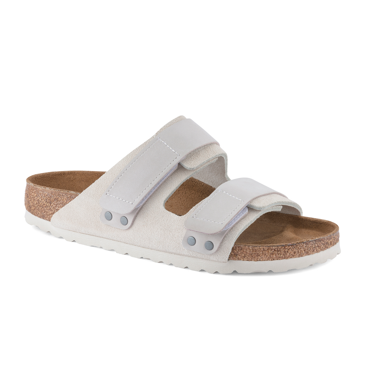 Birkenstock Uji Slide Sandal (Women) - Antique White Suede/Antique White Nubuck Sandals - Slide - The Heel Shoe Fitters