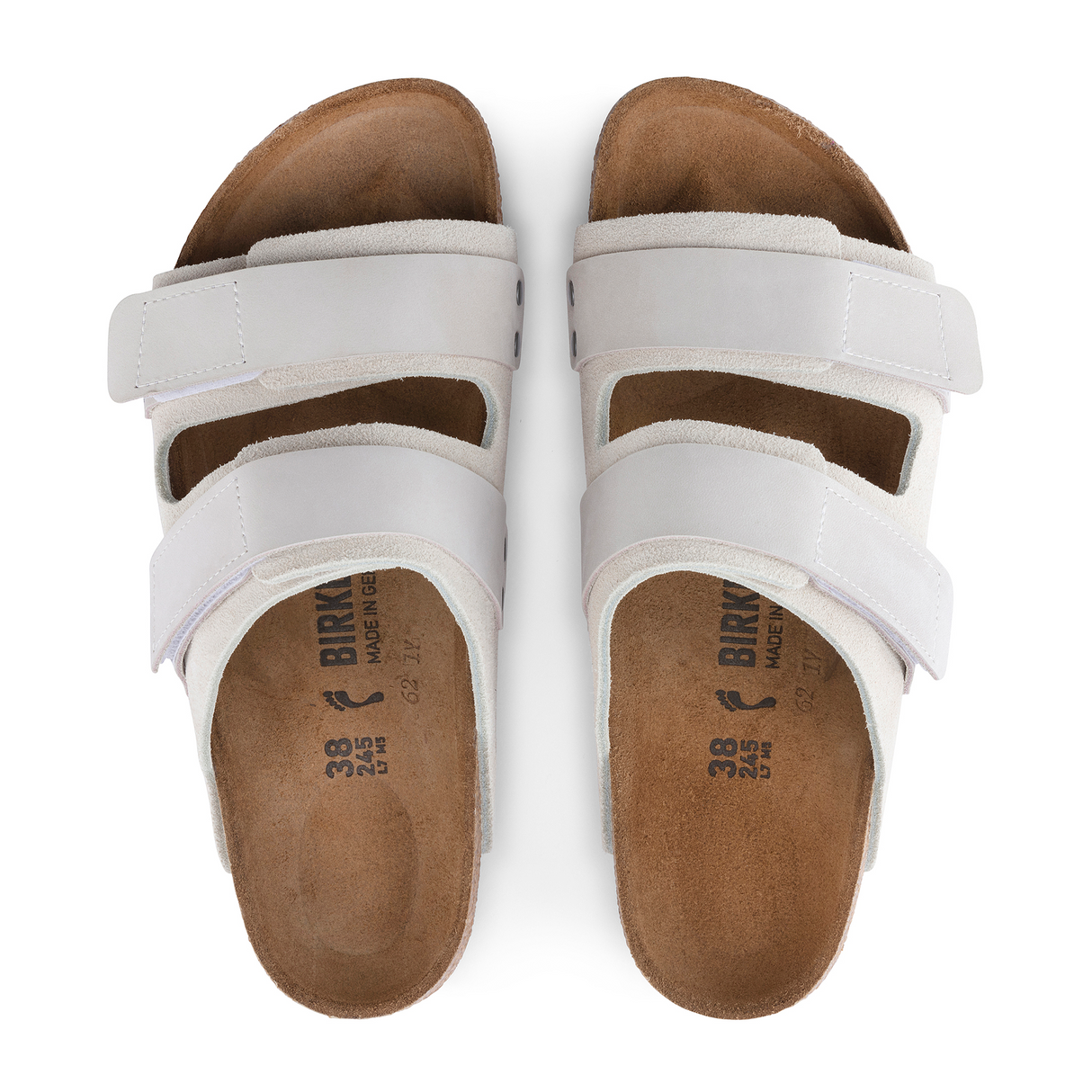 Birkenstock Uji Slide Sandal (Women) - Antique White Suede/Antique White Nubuck Sandals - Slide - The Heel Shoe Fitters