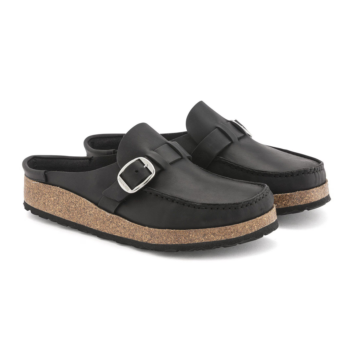 Birkenstock Buckley Clog (Women) - Black Oiled Leather Dress-Casual - Clogs & Mules - The Heel Shoe Fitters