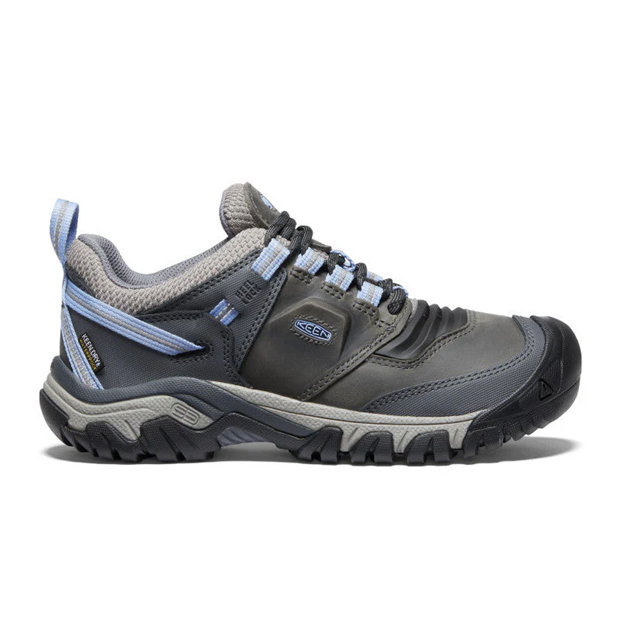 Keen Ridge Flex Waterproof Hiking Shoe (Women) - Steel Grey/Hydrangea Hiking - Low - The Heel Shoe Fitters