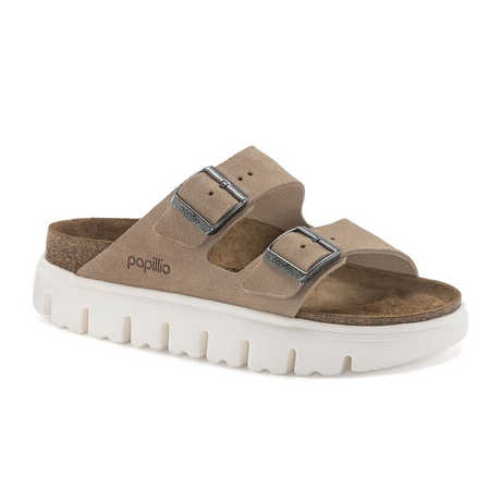 Birkenstock Arizona Chunky Slide Sandal (Women) - Warm Sand Suede Sandals - Slide - The Heel Shoe Fitters