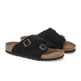 Birkenstock Zurich Slide Sandal (Men) - Black Suede