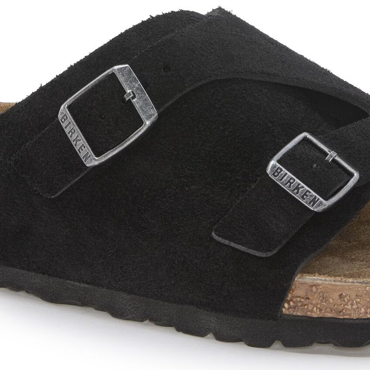 Birkenstock Zurich Slide Sandal (Men) - Black Suede