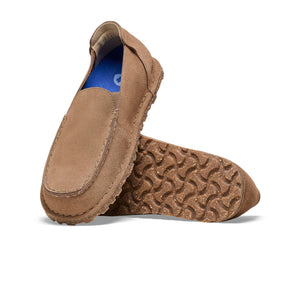 Birkenstock Utti Deep Blue Narrow Slip On Loafer (Women) - Taupe Suede Dress-Casual - Loafers - The Heel Shoe Fitters
