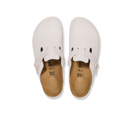 Birkenstock Boston Clog (Women) - Antique White Corduroy Dress-Casual - Clogs & Mules - The Heel Shoe Fitters