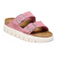 Birkenstock Arizona Chunky Platform Sandal (Women) - Candy Pink Suede Sandals - Slide - The Heel Shoe Fitters