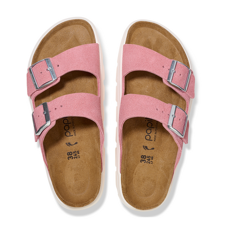 Birkenstock Arizona Chunky Platform Sandal (Women) - Candy Pink Suede Sandals - Slide - The Heel Shoe Fitters
