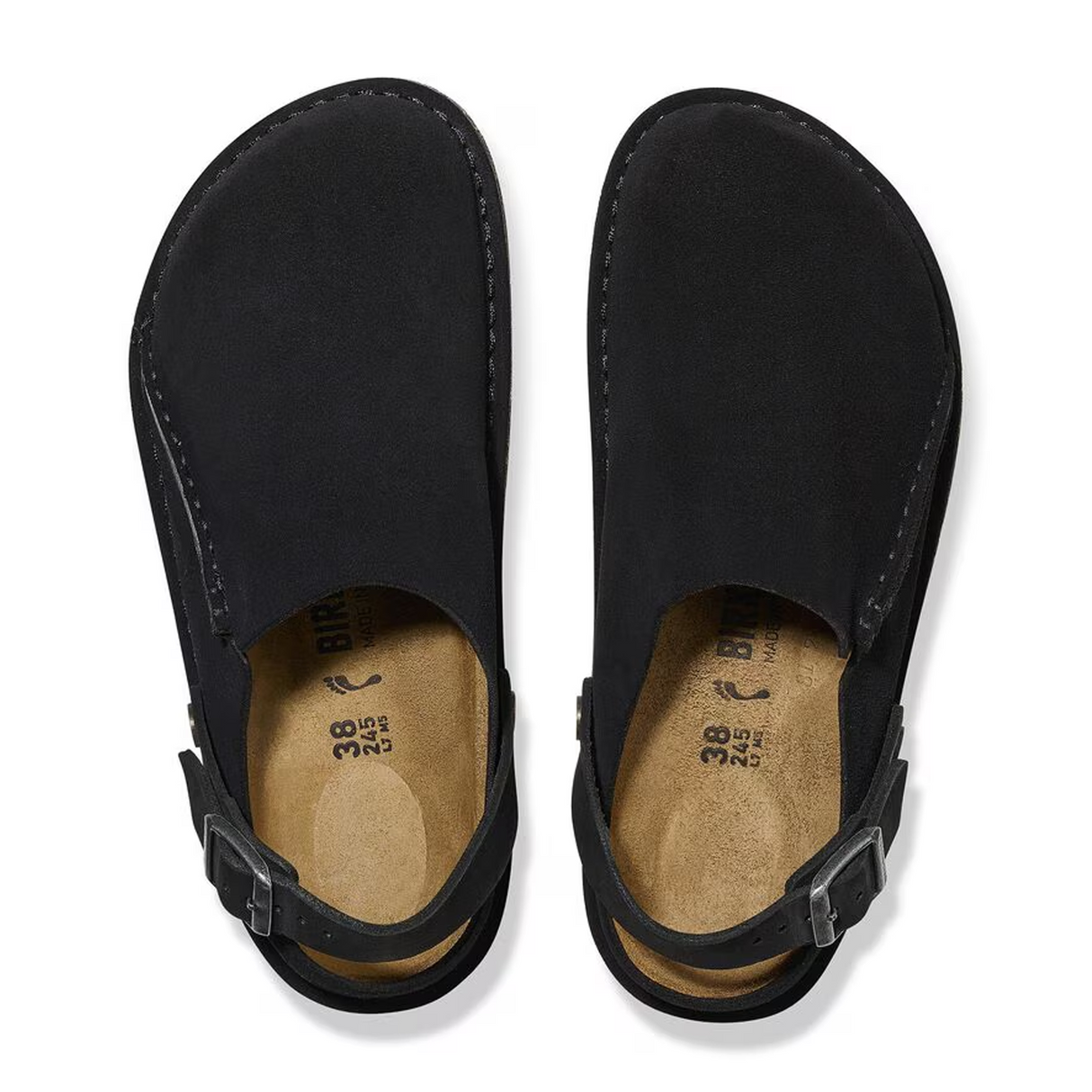 Birkenstock Lutry Slipper (Men) - Black Suede Dress-Casual - Clogs & Mules - The Heel Shoe Fitters