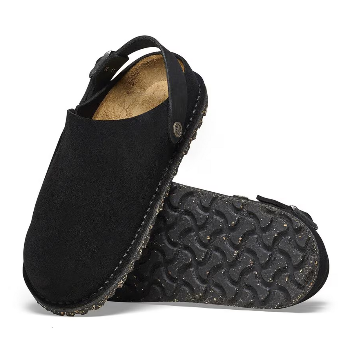 Birkenstock Lutry Slipper (Men) - Black Suede Dress-Casual - Clogs & Mules - The Heel Shoe Fitters