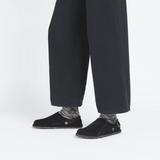 Birkenstock Lutry Slipper (Men) - Black Suede Dress-Casual - Clogs & Mules - The Heel Shoe Fitters