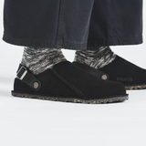 Birkenstock Lutry Slipper (Men) - Black Suede Dress-Casual - Clogs & Mules - The Heel Shoe Fitters
