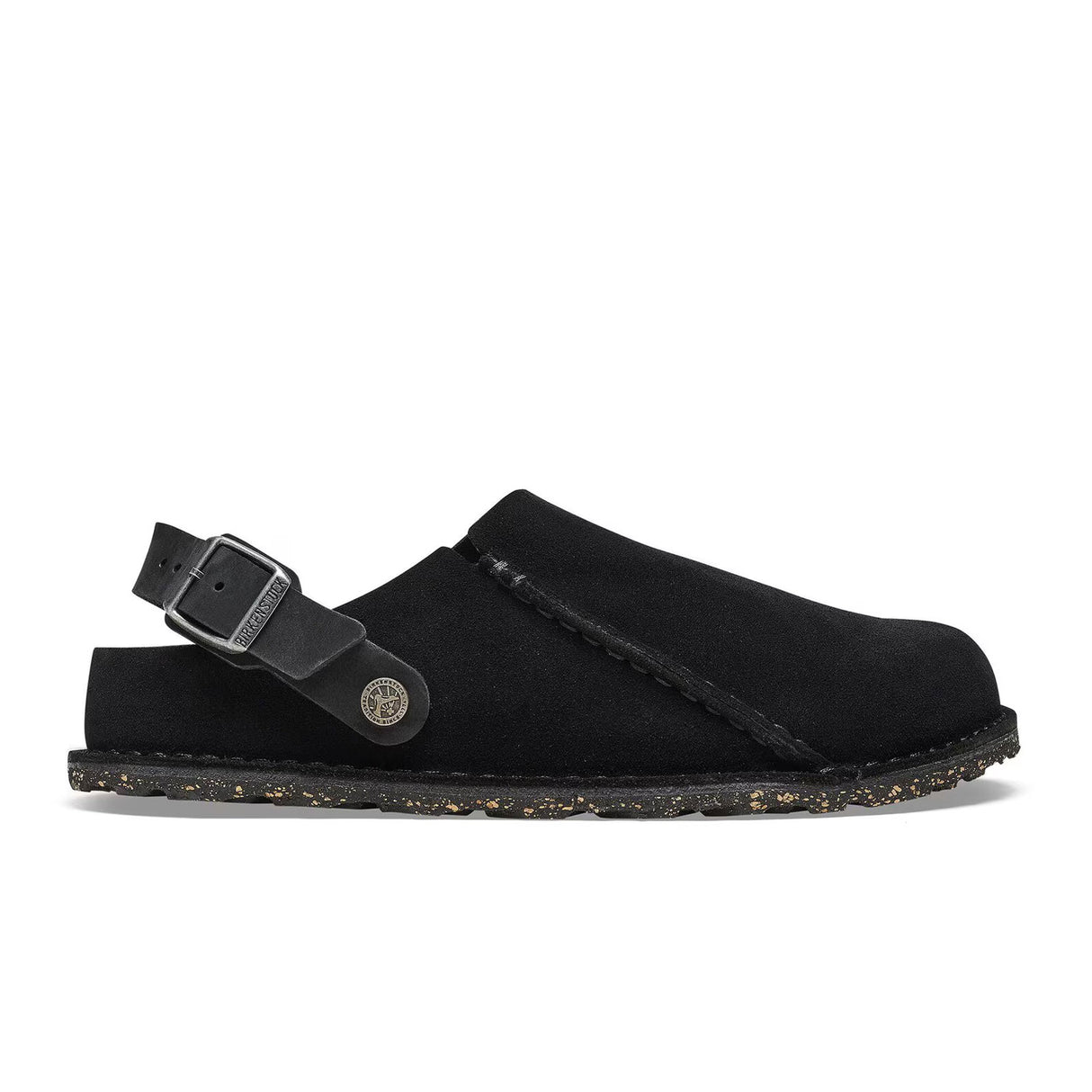 Birkenstock Lutry Narrow Slipper (Women) - Black Suede Dress-Casual - Clogs & Mules - The Heel Shoe Fitters