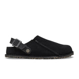 Birkenstock Lutry Narrow Slipper (Women) - Black Suede Dress-Casual - Clogs & Mules - The Heel Shoe Fitters