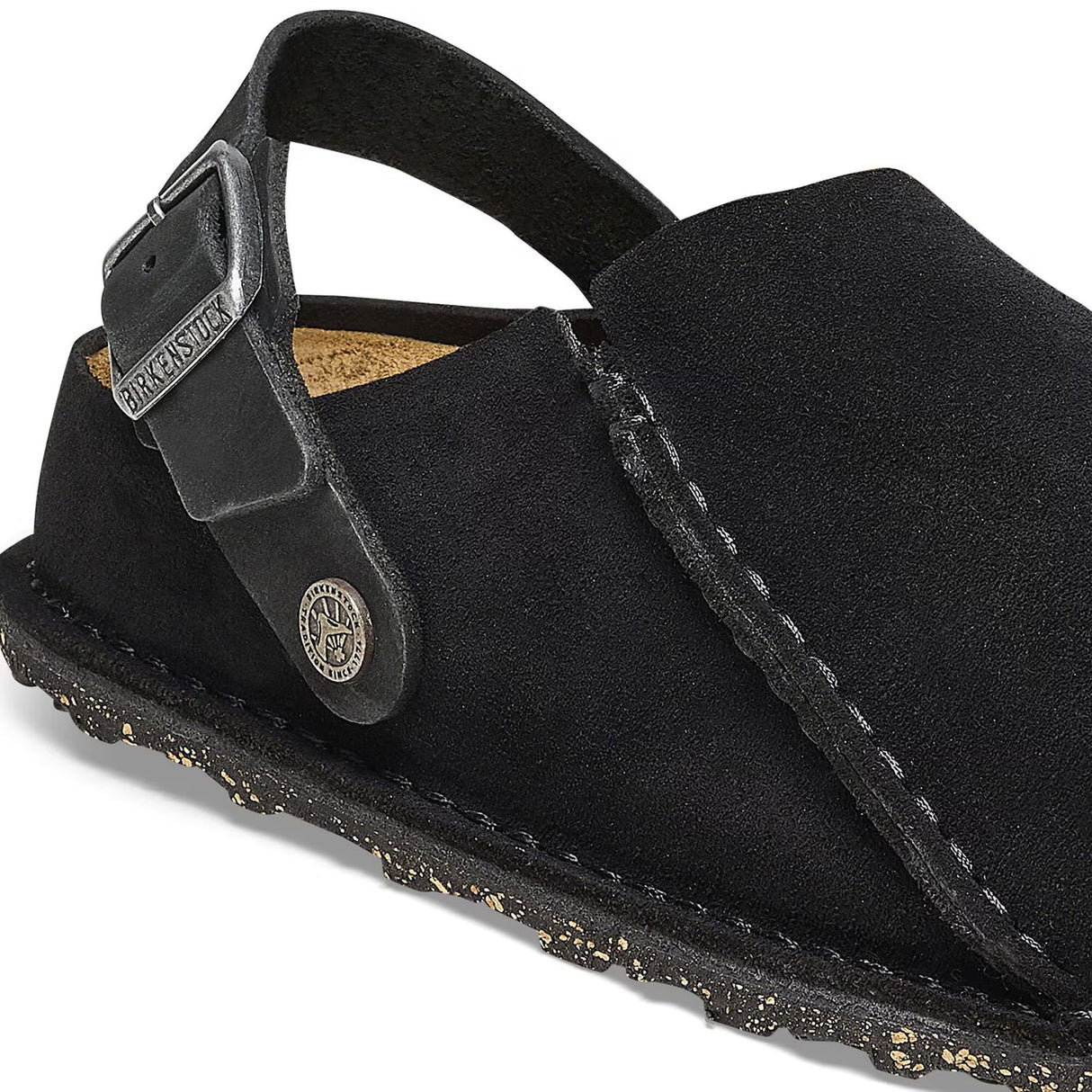 Birkenstock Lutry Narrow Slipper (Women) - Black Suede Dress-Casual - Clogs & Mules - The Heel Shoe Fitters