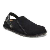 Birkenstock Lutry Narrow Slipper (Women) - Black Suede Dress-Casual - Clogs & Mules - The Heel Shoe Fitters