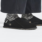 Birkenstock Lutry Narrow Slipper (Women) - Black Suede Dress-Casual - Clogs & Mules - The Heel Shoe Fitters
