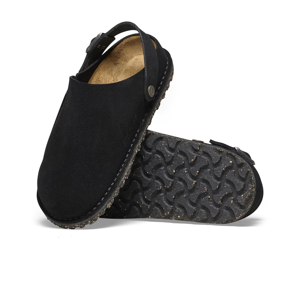Birkenstock Lutry Narrow Slipper (Women) - Black Suede Dress-Casual - Clogs & Mules - The Heel Shoe Fitters