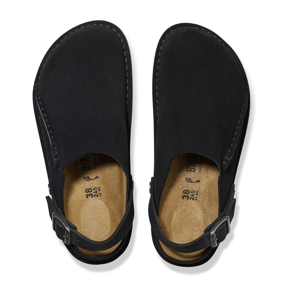 Birkenstock Lutry Narrow Slipper (Women) - Black Suede Dress-Casual - Clogs & Mules - The Heel Shoe Fitters