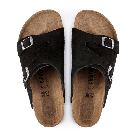 Birkenstock Zurich Slide Sandal (Men) - Black Suede Sandal - Slide - The Heel Shoe Fitters
