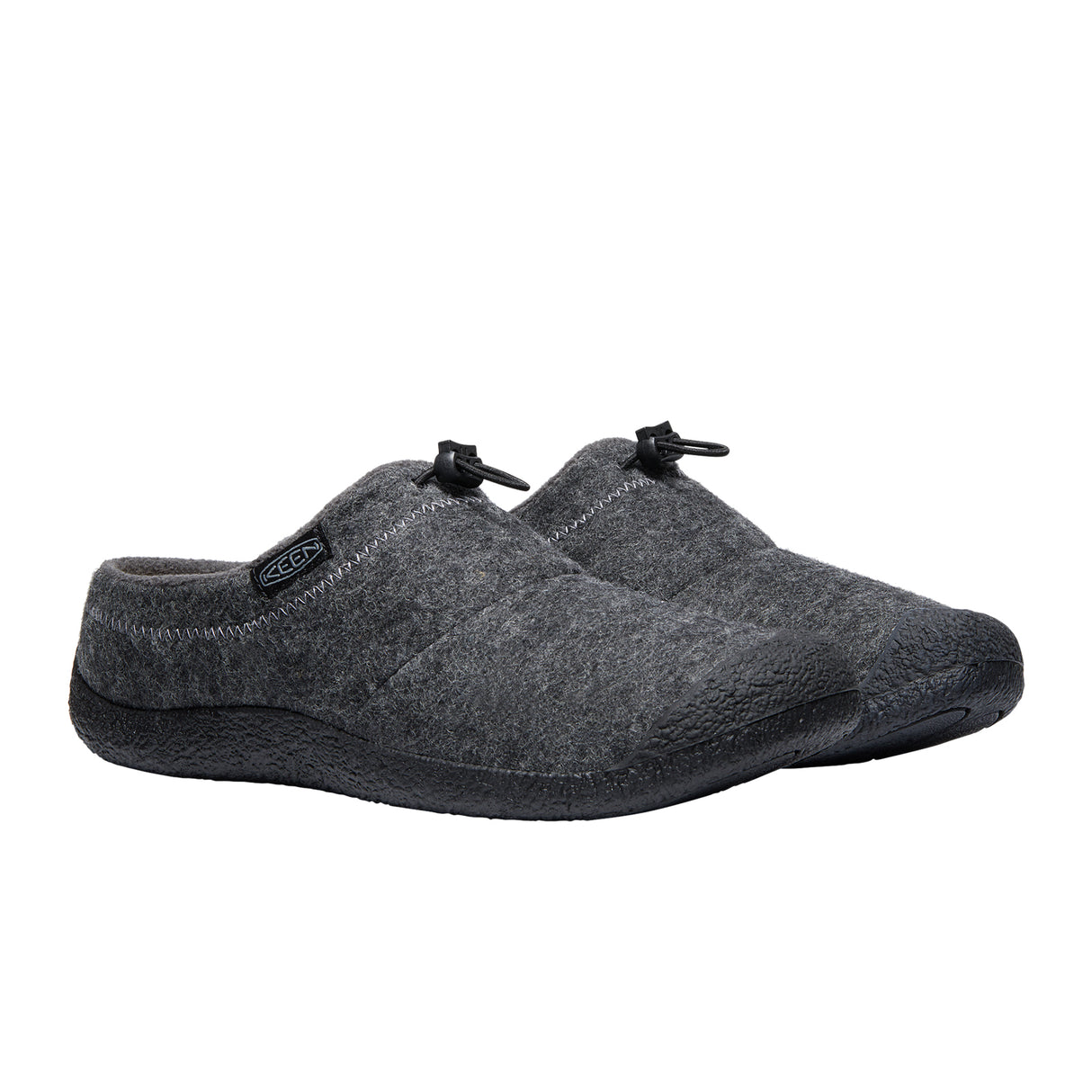 Keen Howser III Slide (Men) - Charcoal Grey Felt/Black Dress-Casual - Slippers - The Heel Shoe Fitters