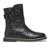 Birkenstock Uppsala Boot (Women) - Black Leather/Black Shearling Boots - Winter - Mid Boot - The Heel Shoe Fitters