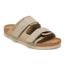 Birkenstock Uji Narrow Slide Sandal (Women) - Taupe Suede/Taupe Nubuck Sandal - Slide - The Heel Shoe Fitters