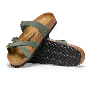 Birkenstock Franca Slide Sandal (Women) - Thyme Nubuck Sandals - Slide - The Heel Shoe Fitters