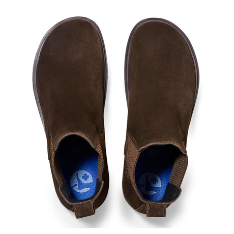 Birkenstock Highwood Deep Blue Chelsea Boot (Women) - Mocha Suede Boots - Casual - Mid - The Heel Shoe Fitters