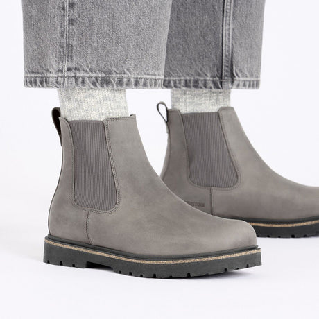 Birkenstock Highwood Deep Blue Chelsea Boot (Women) - Graphite Nubuck Boots - Casual - Low - The Heel Shoe Fitters