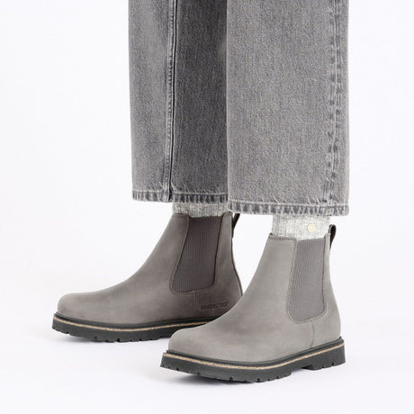 Birkenstock Highwood Deep Blue Chelsea Boot (Women) - Graphite Nubuck Boots - Casual - Low - The Heel Shoe Fitters