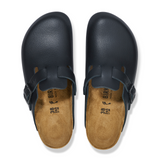 Birkenstock Boston Pro Clog (Men) - Black Leather Dress-Casual - Clogs & Mules - The Heel Shoe Fitters