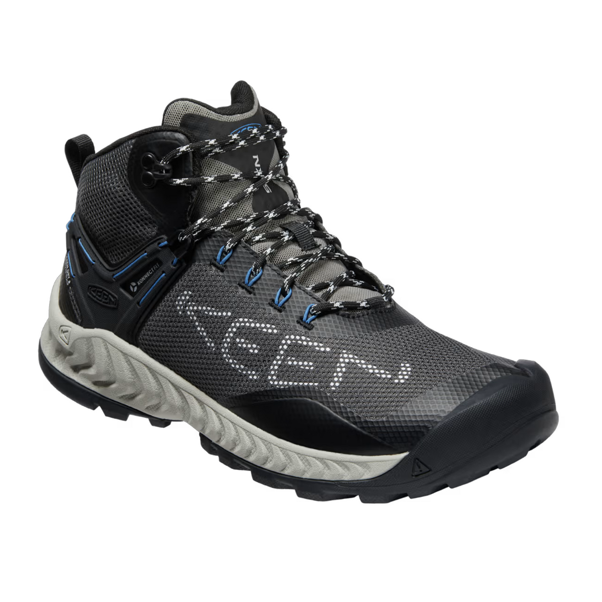 Keen NXIS EVO Mid Waterproof Hiking Shoe (Men) - Magnet/Bright Cobalt