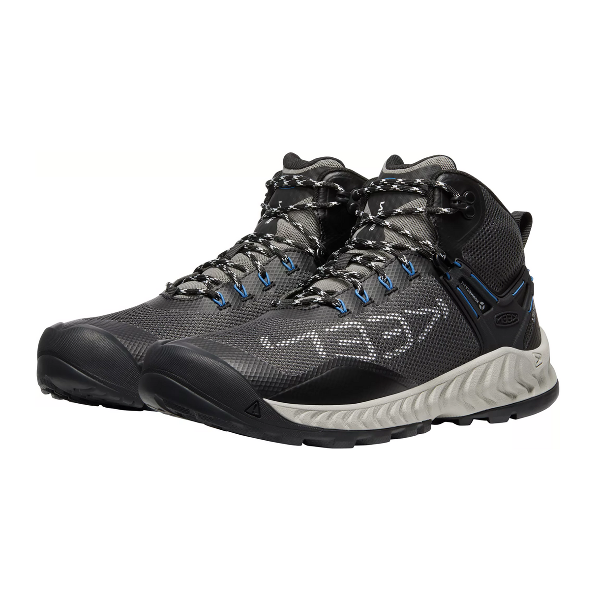 Keen NXIS EVO Mid Waterproof Hiking Shoe (Men) - Magnet/Bright Cobalt