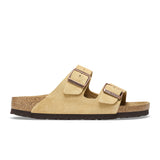 Birkenstock Arizona Sandal (Unisex) - Latte Cream Suede Sandals - Slide - The Heel Shoe Fitters