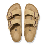 Birkenstock Arizona Narrow Slide Sandal (Women) - Latte Cream Suede Sandal - Slide - The Heel Shoe Fitters