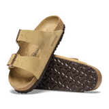 Birkenstock Arizona Narrow Slide Sandal (Women) - Latte Cream Suede Sandal - Slide - The Heel Shoe Fitters